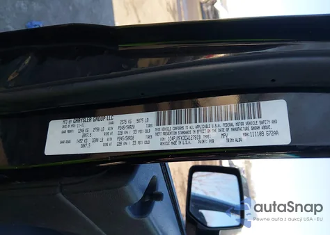 2012 Jeep Liberty Limited Jet Edition z USA, uszkodzony, nr VIN 1C4PJMFK3CW127919